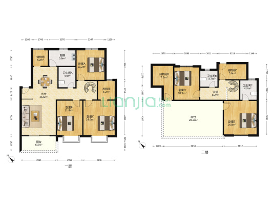 南国江城 5室1厅3卫 180平方