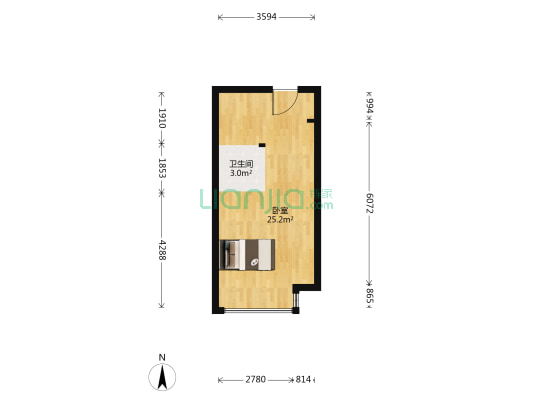 云集金座 1室0厅1卫 42平方