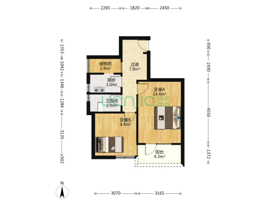 景治园 2室0厅1卫 54平方