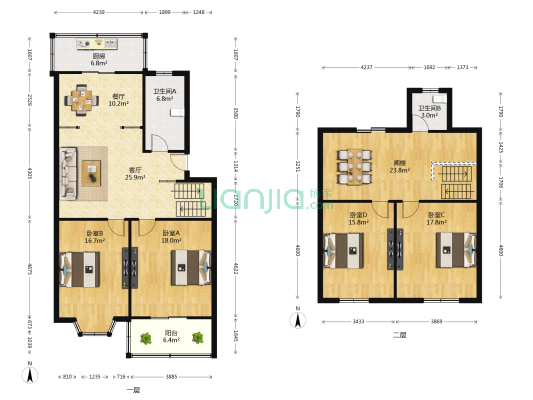恒东花园 4室2厅2卫 159平方