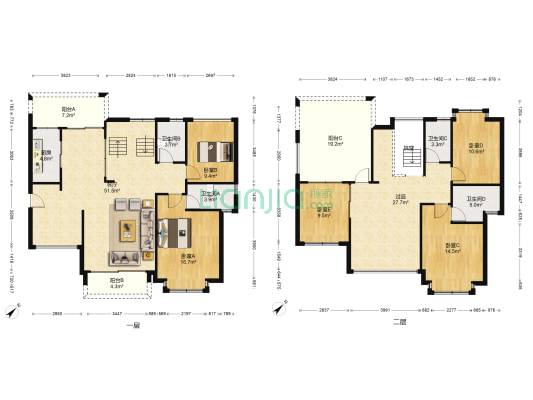 朗晴轩 5室1厅4卫 204平方