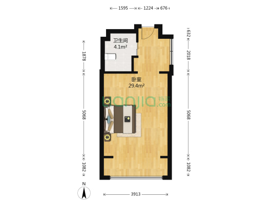 七里垫街132号 1室0厅1卫 55平方