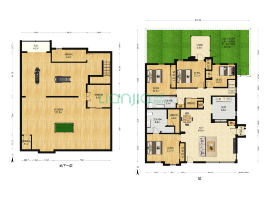 橘郡 5室1厅2卫 158平方