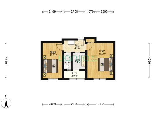 小铁匠营 2室1厅1卫 50平方