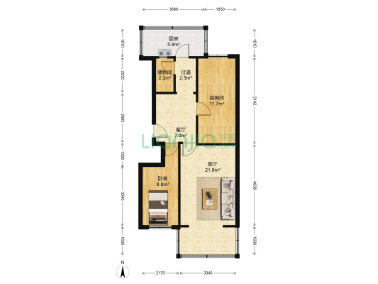 青华街 1室2厅0卫 69平方