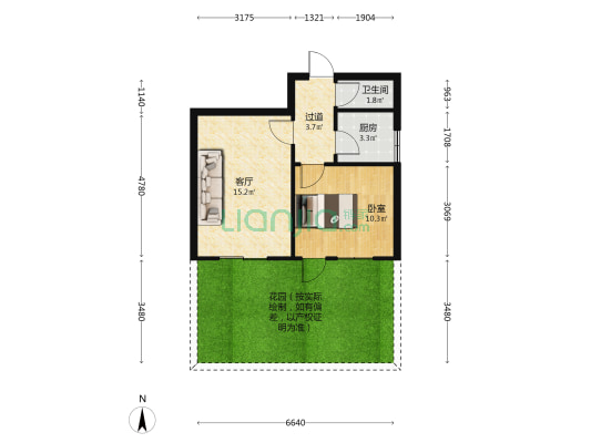老农业局家属院 1室1厅1卫 45平方