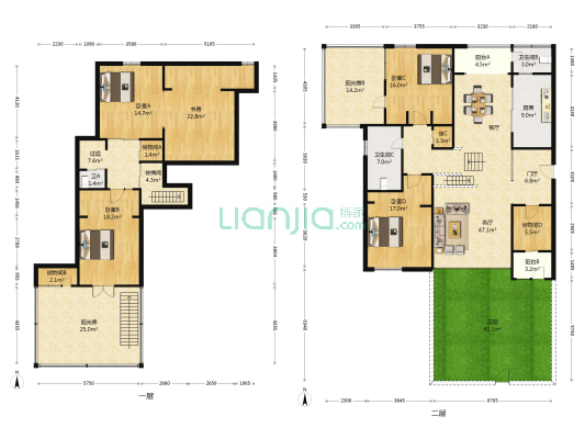 翠屏湾花园城 5室1厅3卫 176平方
