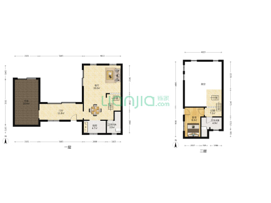 隆鑫上邦山居岁月 1室1厅2卫 107平方