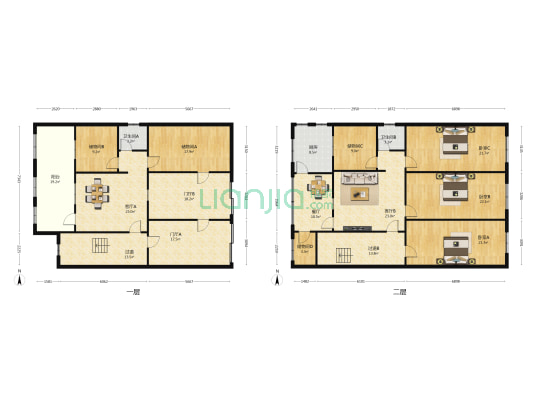 团山商贸小区 3室3厅2卫 297平方