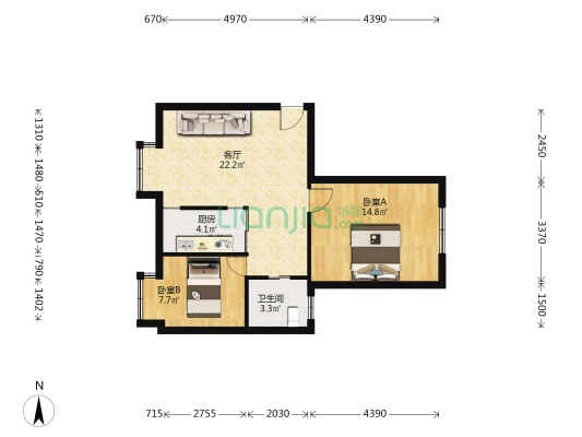 招商东路169号 2室1厅1卫 69平方