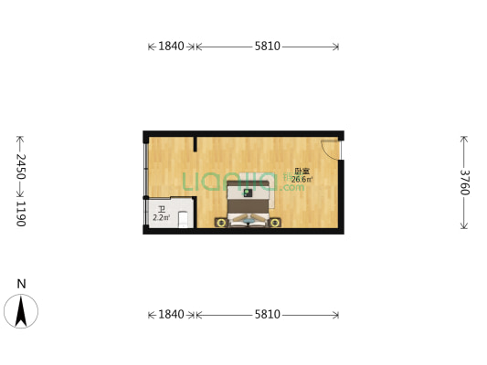 澳盈商务中心 1室0厅1卫 41平方