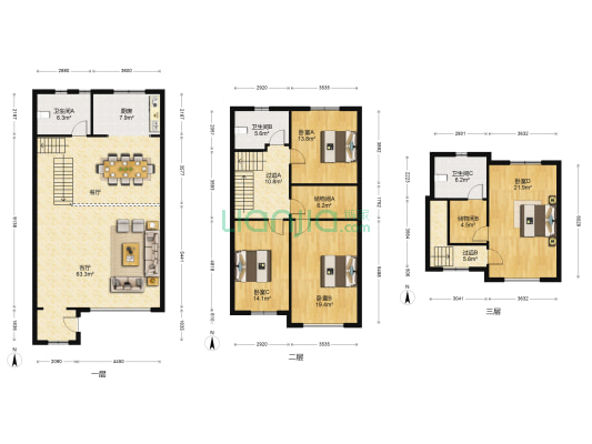漫步地中海 4室1厅3卫 267平方