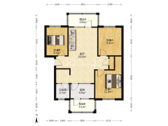 ：建厂局单位房，公摊小，南北两居，位置好-涿州中铁建厂局家属楼户型图