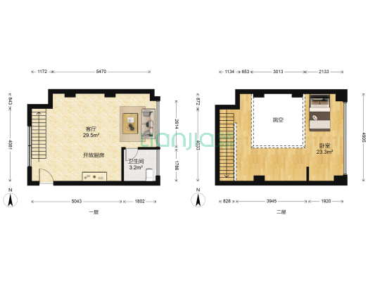 万科国家广告产业园 1室1厅1卫 53平方