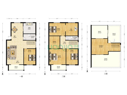 上城华府 6室2厅2卫 237平方