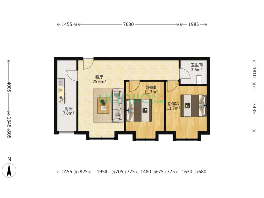 高庄头新村 2室1厅1卫 84平方