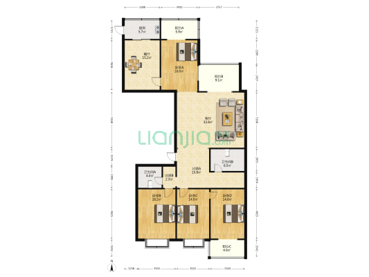 龙潭御景 4室2厅2卫 222平方