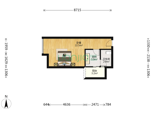 思缘逸家 1室0厅1卫 41平方