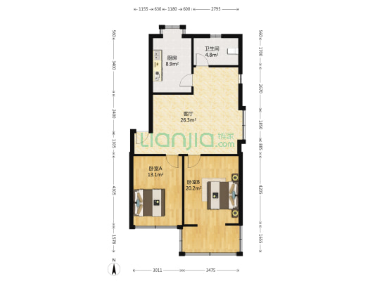 新湘村小区 2室1厅1卫 89平方