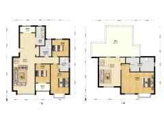 集中供暖，6跃7，上下两层，带露台，有钥匙随时看房-涿州嵘御航城户型图