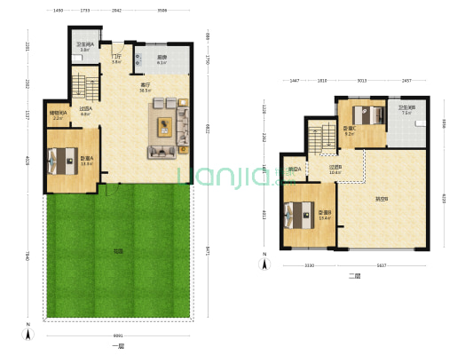 金地艺华里 3室1厅2卫 143平方