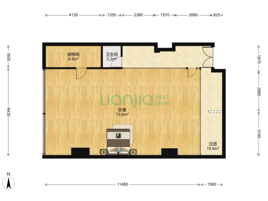 韦伯时代中心 1室0厅1卫 148平方