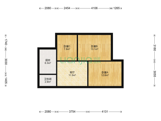 宜光新村 3室1厅1卫 66平方