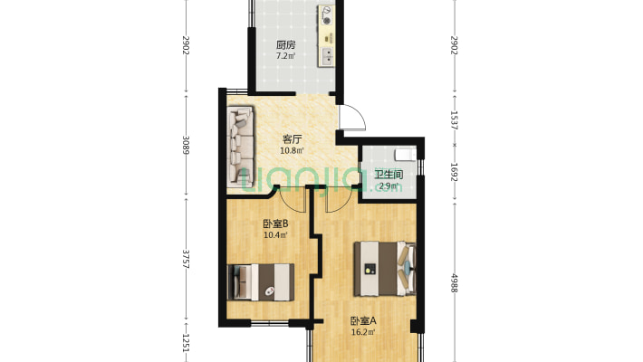 二化新村二区二手房实景图