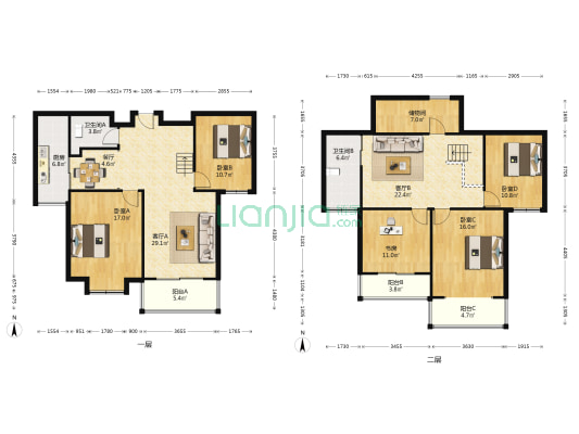 盛鑫·城东雅苑 5室3厅2卫 150平方