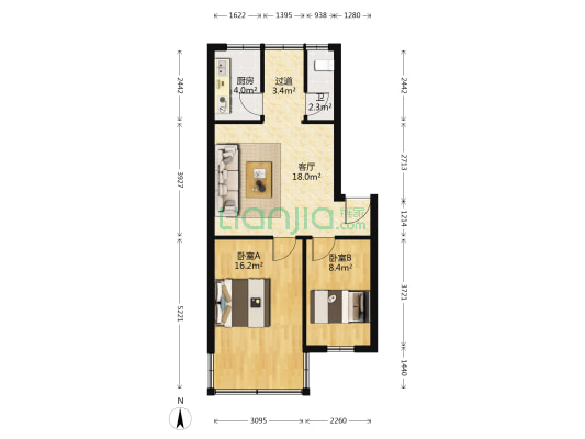 德雅路社区物业服务中心 2室1厅1卫 62平方