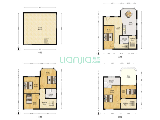 绿中海明苑二期(别墅) 6室0厅3卫 210平方