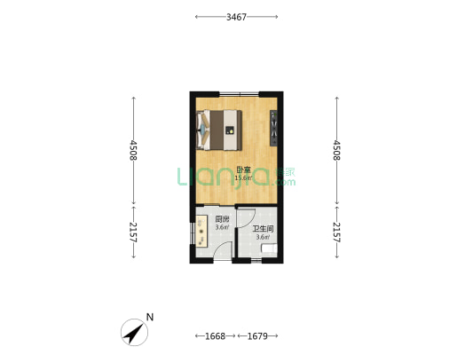 吉兴公寓 1室0厅1卫 30平方