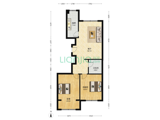 中粮逸品苑 1室1厅1卫 109平方