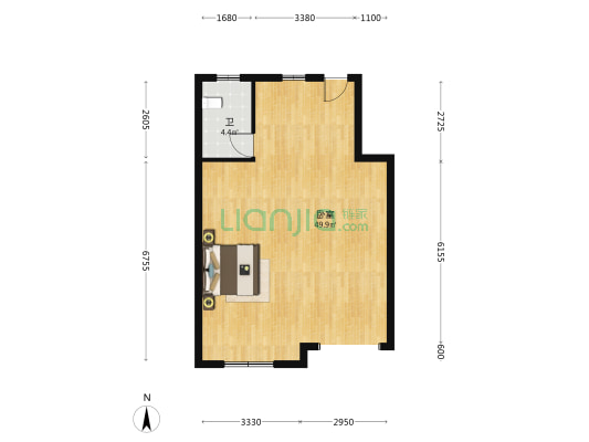 芳满庭 1室0厅1卫 125平方