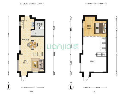 美盈ATM国际公馆 1室1厅1卫 50平方