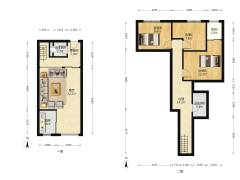钻石广场商圈 跃层三居室  自主装修标准-涿州钻石广场户型图
