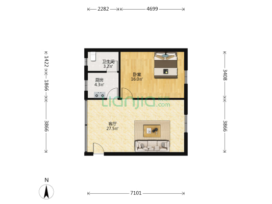 住家舒适，交通便利，配套设施完备人和街-户型图