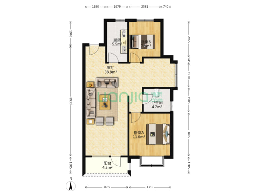桃源新都孔雀城品牌京西首秀，全生态城铁新城-户型图