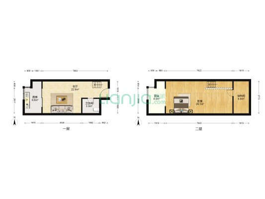 公馆星期8 1室1厅1卫 58平方