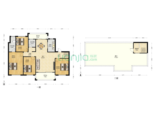 碧桂园贵安一号天玺湾 4室1厅2卫 142平方