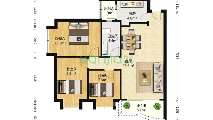 华景花园(梅林)二手房实景图