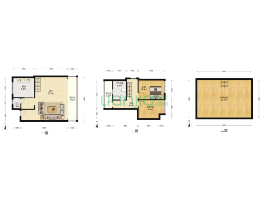 紫竹云山墅 1室1厅2卫 117平方