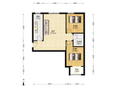 此房满五户型方正，南北通透两居室 带装修 采光好-涿州北京理想城户型图