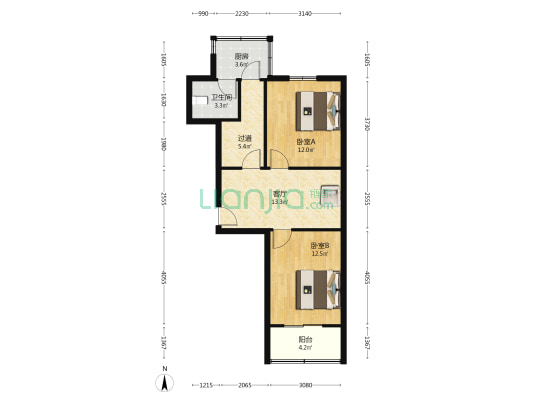 苏堤南路95号 2室1厅1卫 60平方