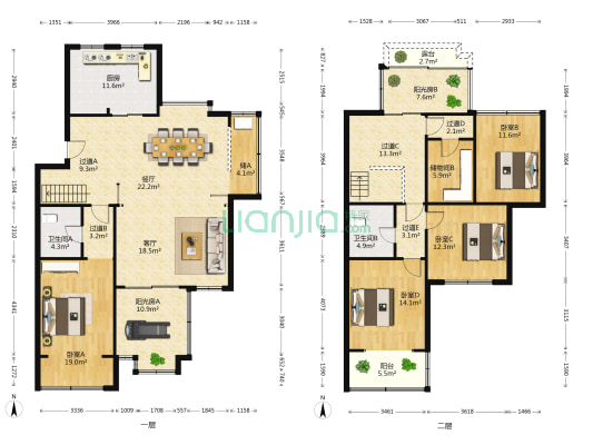玫瑰园 4室2厅2卫 203平方