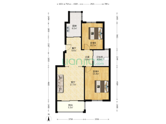 知行学府 2室2厅1卫 94平方