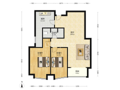 御景园全南大两居  满五唯一  居住舒适  钻石商圈-涿州君临天下御景园户型图