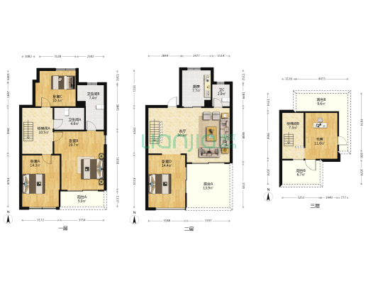 大家湛景满园 5室1厅3卫 170平方