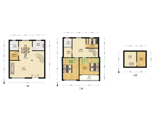 渠道南路小区 3室2厅2卫 149平方