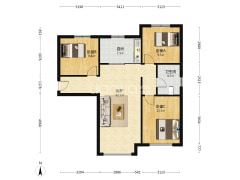 鸿坤新干线  南北通透三居室  全明格局  精装修-涿州高铁新干线户型图